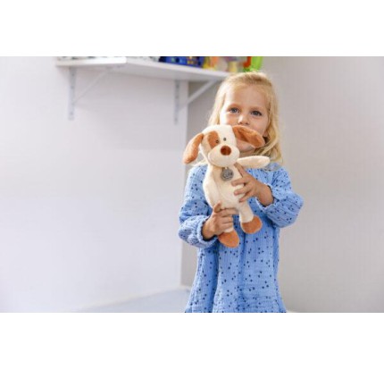 Λούτρινοs Σκύλος Custard 18cm Organic Cotton Cute 