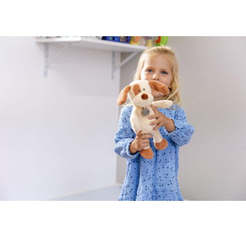 Λούτρινοs Σκύλος Custard 18cm Organic Cotton Cute 