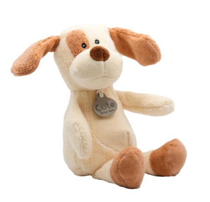 Λούτρινοs Σκύλος Custard 18cm Organic Cotton Cute 