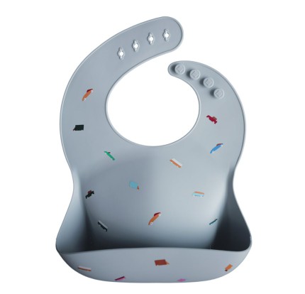 Σαλιάρα Σιλικόνης με Τσεπάκι Mushie Retro Cars