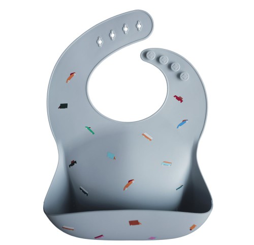 Σαλιάρα Σιλικόνης με Τσεπάκι Mushie Retro Cars