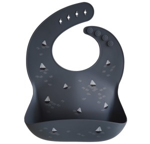 Σαλιάρα Σιλικόνης με Τσεπάκι Mushie Boats