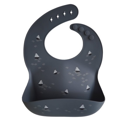 Σαλιάρα Σιλικόνης με Τσεπάκι Mushie Boats