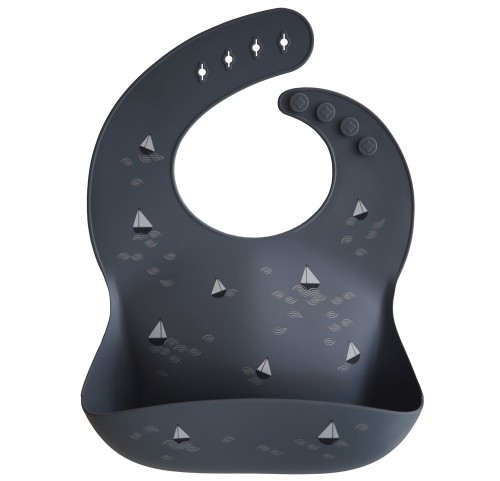 Σαλιάρα Σιλικόνης με Τσεπάκι Mushie Boats