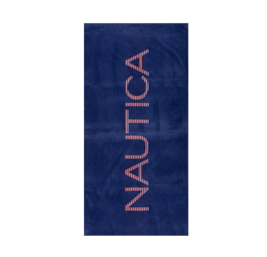 Πετσέτα Θαλάσσης 80x1.60 Nautica Nau Branded Blue