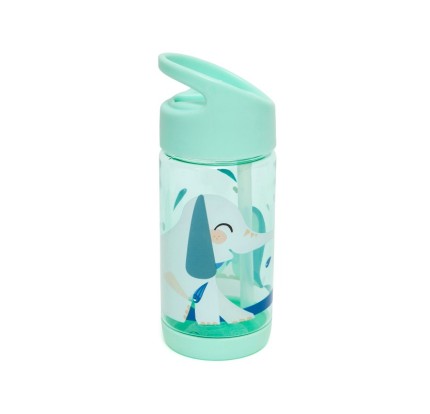 Παγούρι Με Καλαμάκι 400ml Petit Monkey Elephants