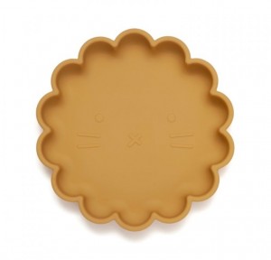 Παιδικό Πιάτο Σιλικόνης Petit Monkey Lion Ochre