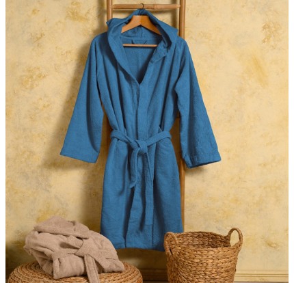 Μπουρνούζι με Κουκούλα Melinen Bloom Jean XLarge Μπουρνούζι με Κουκούλα Melinen Bloom Jean XLarge