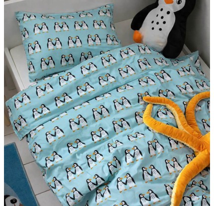 Παιδικά Σεντόνια Μονά (Σετ) Penguins