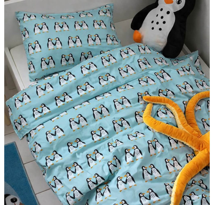 Παιδικά Σεντόνια Μονά (Σετ) Penguins