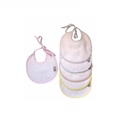 Σαλιάρα Μπουρνουζέ Χωρίς Κέντημα Στρόγγυλη (Κορδόνι)