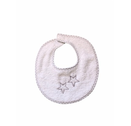 Σαλιάρα Μπουρνουζέ Με Κέντημα (Velcro)