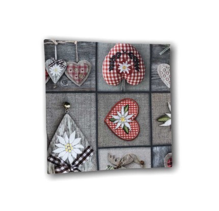 Διακοσμητική Θήκη Μαξιλαριού (40x 40) Heart Patch Work Διακοσμητική Θήκη Μαξιλαριού (40x 40) Heart Patch Work