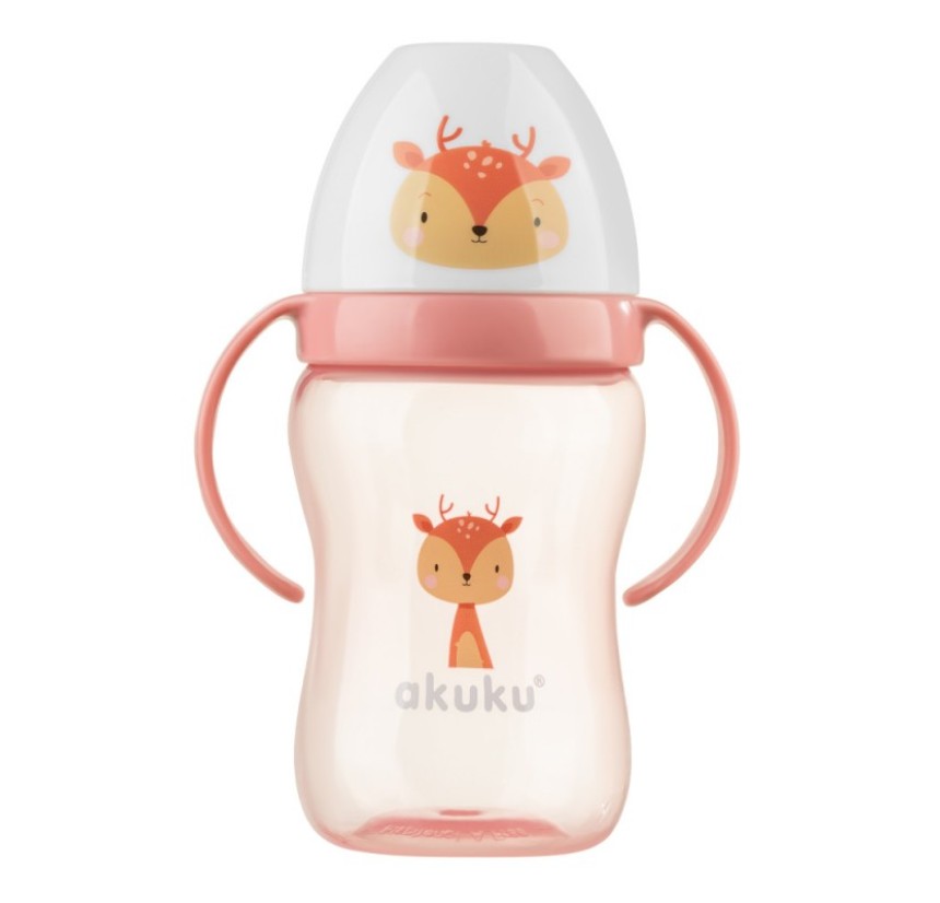 Ποτηράκι Με Επιστόμιο Σιλικόνης 240ml Akuku Deer