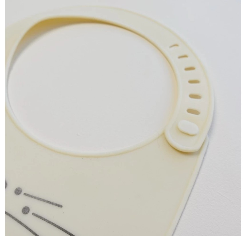 Σαλιάρα Σιλικόνης με Τσεπάκι Trois Kilos Sept Cat Green