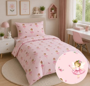Παιδικά Σεντόνια Μονά (Σετ) Fairytale Girls