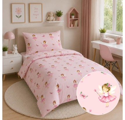 Παιδικά Σεντόνια Μονά (Σετ) Fairytale Girls