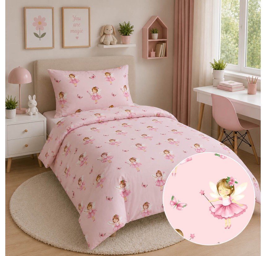 Παιδικά Σεντόνια Μονά (Σετ) Fairytale Girls