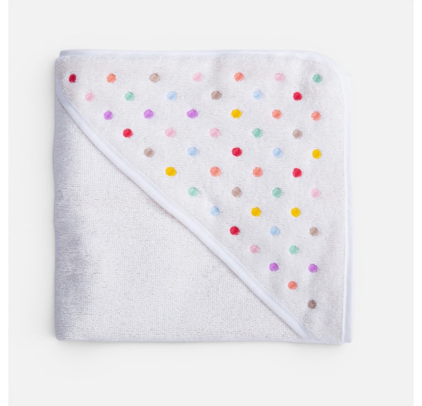 Βρεφική Κάπα 75x75 Nef-Nef Dots Ecru/Pink