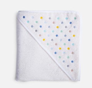 Βρεφική Κάπα 75x75 Nef-Nef Dots Ecru/Blue