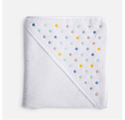 Βρεφική Κάπα 75x75 Nef-Nef Dots Ecru/Blue