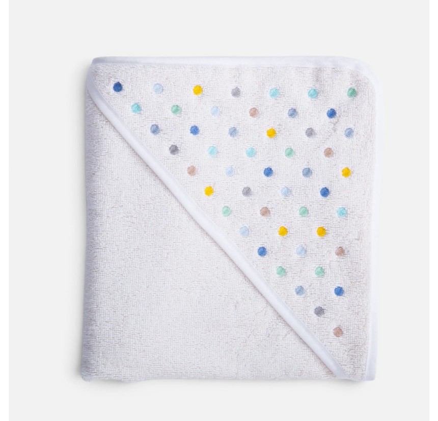 Βρεφική Κάπα 75x75 Nef-Nef Dots Ecru/Blue
