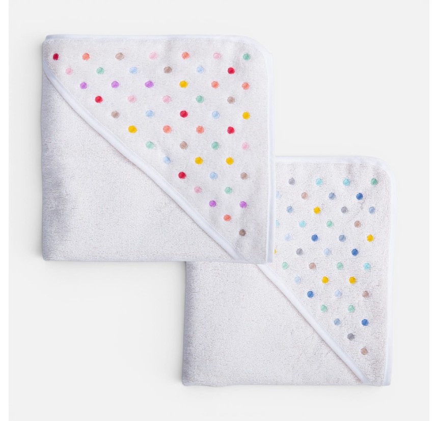 Βρεφική Κάπα 75x75 Nef-Nef Dots Ecru/Blue