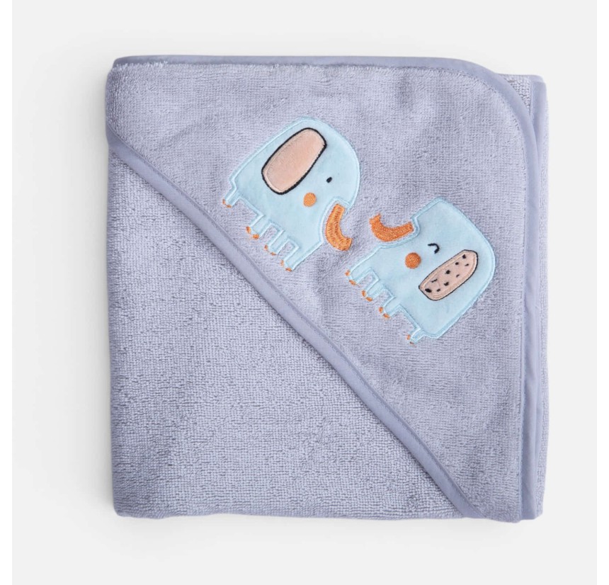 Βρεφική Κάπα 75x75 Nef-Nef Elephants Grey