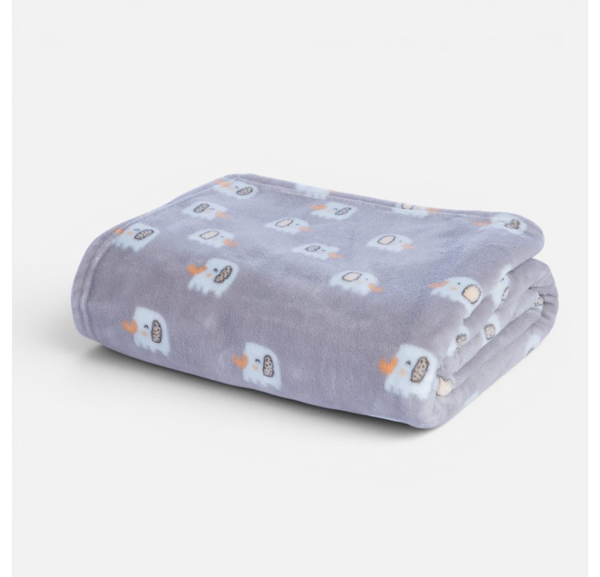 Βρεφική Κουβέρτα Fleece Αγκαλιάς 75x110 Nef-Nef Elephants Grey