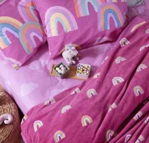 Παιδική Κουβέρτα Fleece Μονή Nef - Nef Rainbow Mood Fuchsia