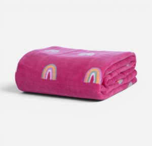 Παιδική Κουβέρτα Fleece Μονή Nef - Nef Rainbow Mood Fuchsia