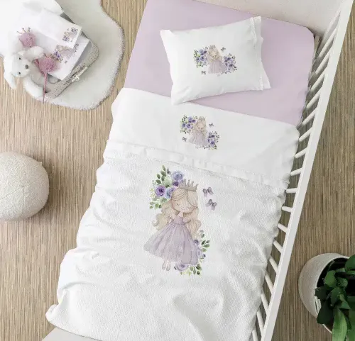 Πικέ Κουβέρτα Κούνιας 110x140 Borea Lily