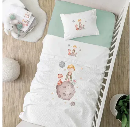 Πικέ Κουβέρτα Κούνιας 110x140 Borea Little Prince