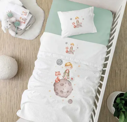 Πικέ Κουβέρτα Κούνιας 110x140 Borea Little Prince