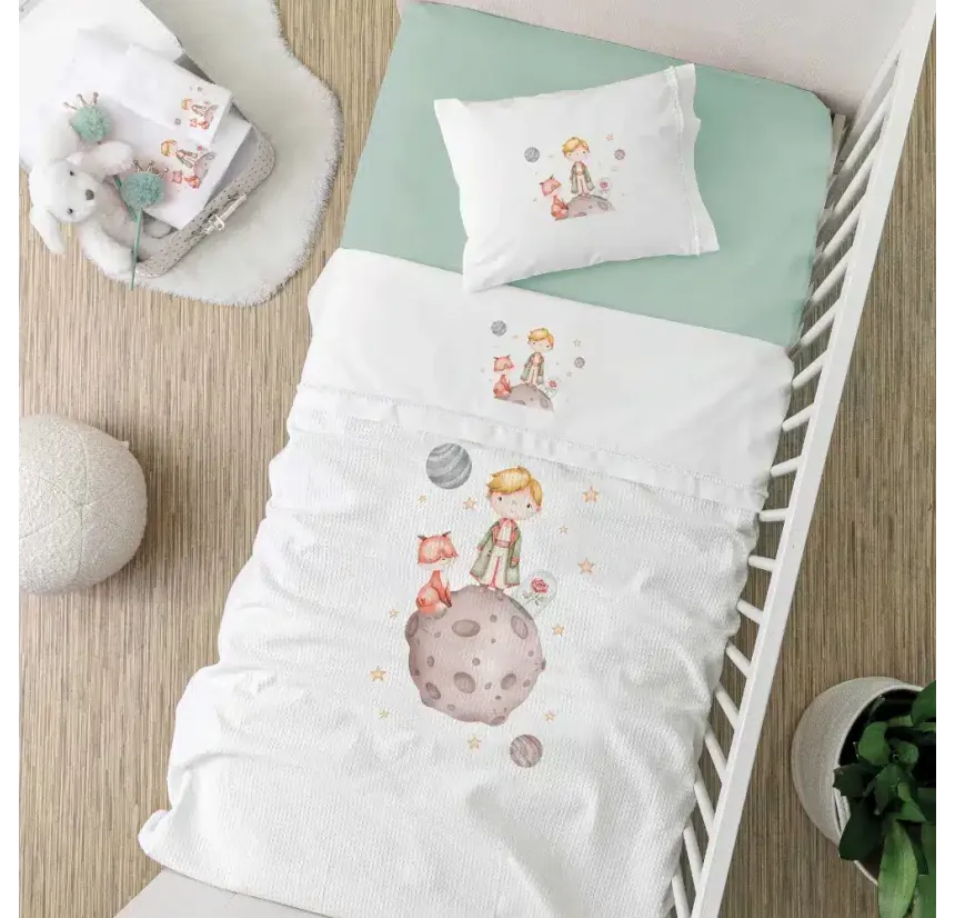 Πικέ Κουβέρτα Κούνιας 110x140 Borea Little Prince