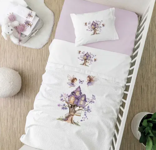 Πικέ Κουβέρτα Κούνιας 110x140 Borea Magic Garden 