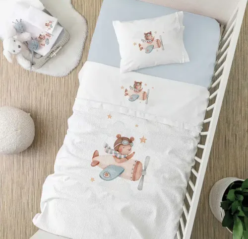 Πικέ Κουβέρτα Κούνιας 110x140 Borea Pilot