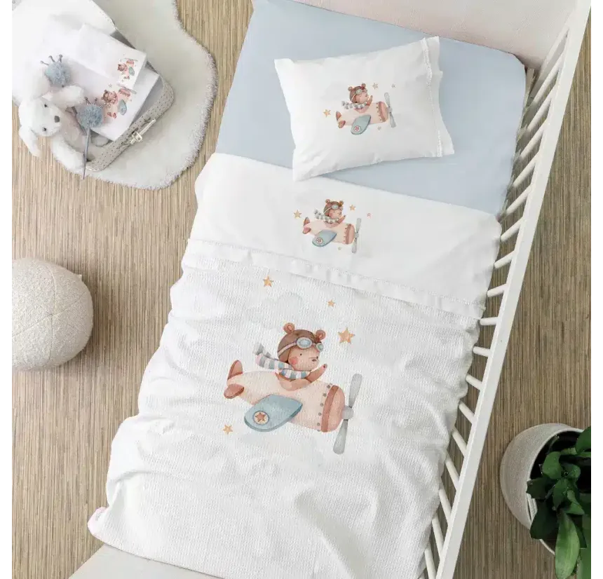 Πικέ Κουβέρτα Κούνιας 110x140 Borea Pilot