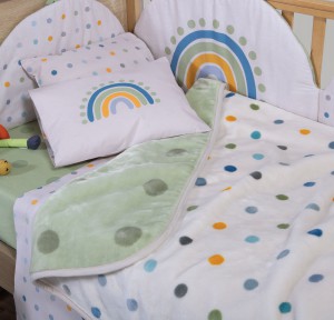 Βρεφική Κουβέρτα Κούνιας 100x140 Nef-Nef Baby Dots Green