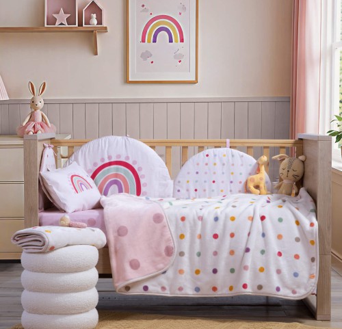 Βρεφική Κουβέρτα Αγκαλιάς 75x100 Nef-Nef Baby Dots Pink