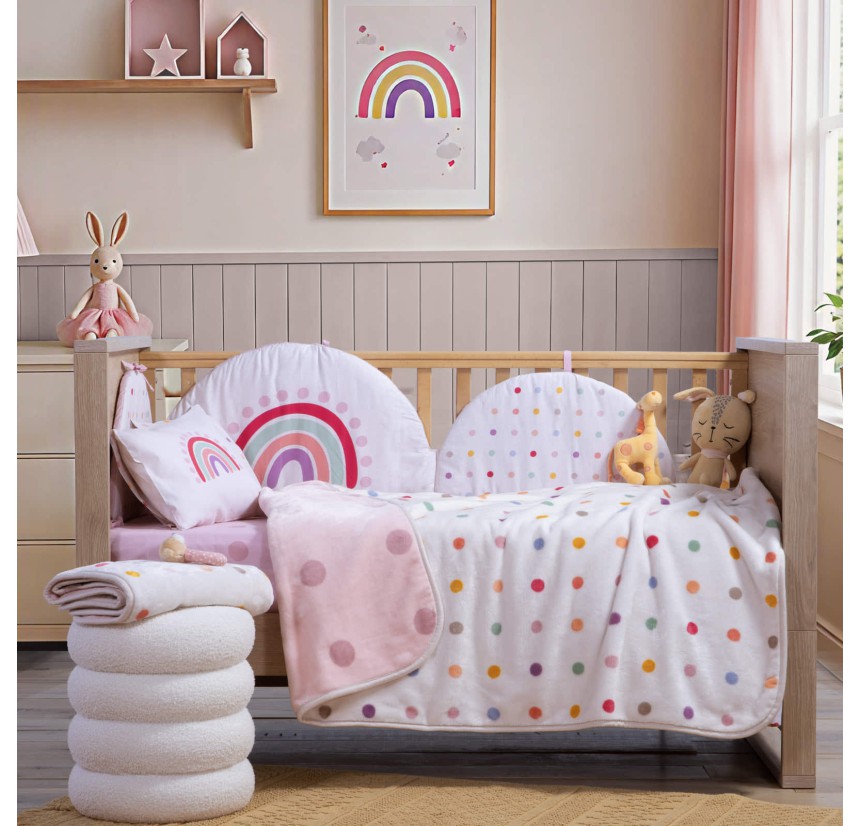 Βρεφική Κουβέρτα Κούνιας 100x140 Nef-Nef Baby Dots Pink Βρεφική Κουβέρτα Κούνιας 100x140 Nef-Nef Baby Dots Pink
