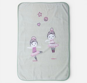 Βρεφική Κουβέρτα Αγκαλιάς 75x100 Nef-Nef Ballerine World Green