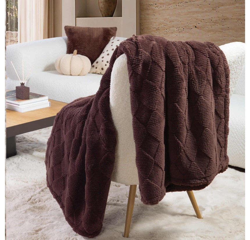 Κουβερτάκι Καναπέ 130x180 Nef-Nef Mizenie Brown