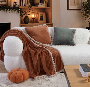Κουβερτάκι Καναπέ 130x180 Nef-Nef Pompozia Camel