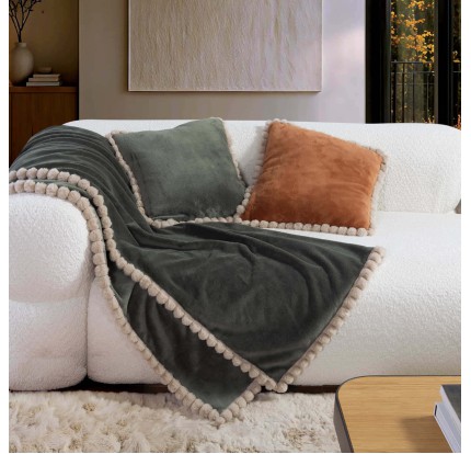 Κουβερτάκι Καναπέ 130x180 Nef-Nef Pompozia Green