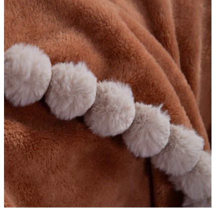 Κουβερτάκι Καναπέ 130x180 Nef-Nef Pompozia Camel