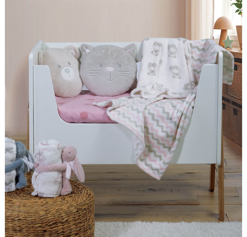 Βρεφική Κουβέρτα Αγκαλιάς Fleece 75x100 Nef-Nef Honey Bear Ecru/ Beige