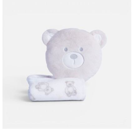 Βρεφική Κουβέρτα Αγκαλιάς Fleece 75x100 Nef-Nef Honey Bear Ecru/ Beige