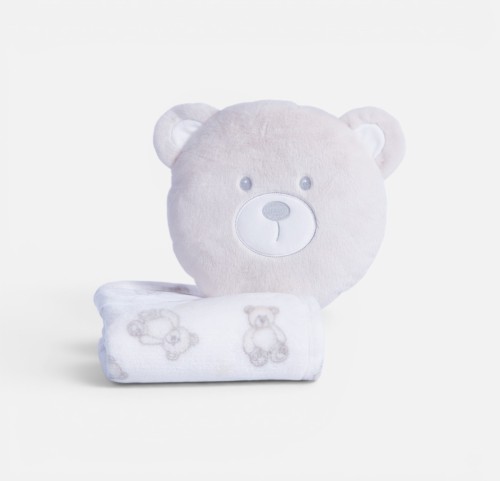 Βρεφική Κουβέρτα Αγκαλιάς Fleece 75x100 Nef-Nef Honey Bear Ecru/ Beige