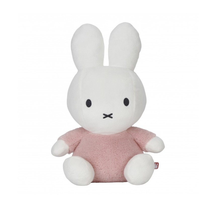 Λούτρινο Miffy Fluffy Ροζ 35cm με Εσωτερικό Κουδουνάκι